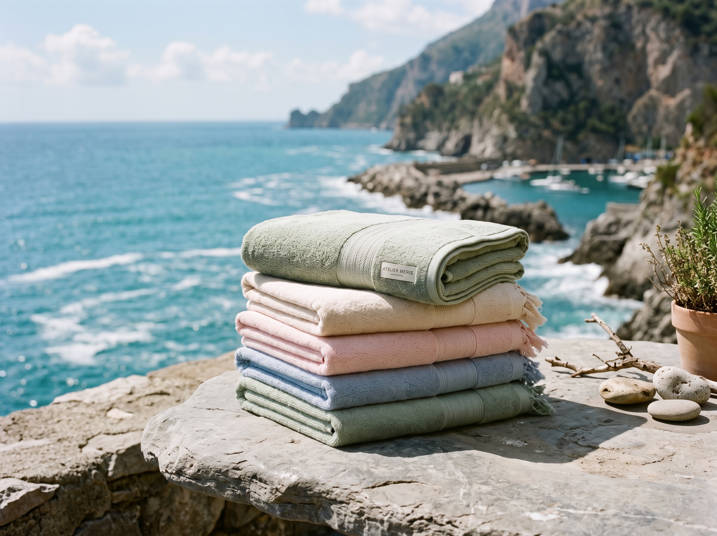 Wavenna Folded Luxury Towels Stack